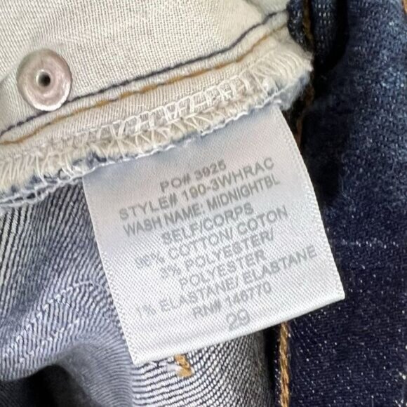 Re Done Originals High Rise Ankle Crop Button Fly Jeans in Midnight Blue - Picture 6 of 7